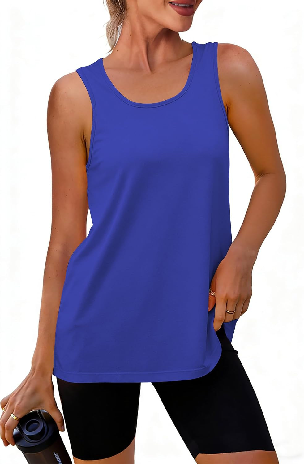 Cakulo Womens Racerback Long Workout Tops Athletic Shirts