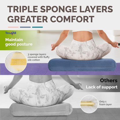 Yes4All Yoga Bolster Pillow for Restorative Yoga & Meditation