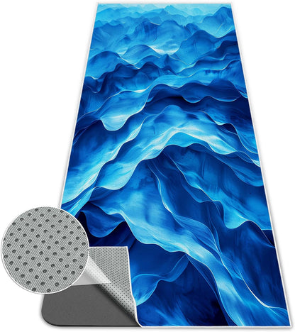 Yoga Mat Towel,Hot Yoga Towel High-Definition Pattern,Machine Washable with Ultra-Absorbent Yoga Towels for Hot Yoga Non Slip for Fitness,Exercise,Pilates