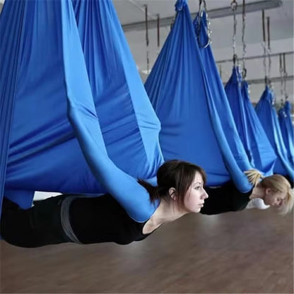 Elastic Stretch Fabric, 5M Yoga Hammock, Flying Swing, Aerial Yoga Hammock Multifunction Anti-Gravity Yoga Belts for Yoga Traini