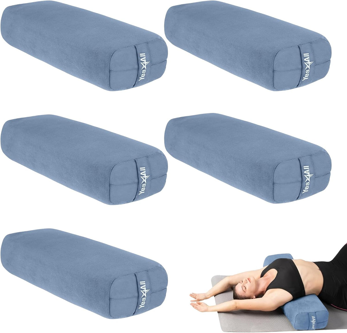 Yes4All Yoga Bolster Pillow for Restorative Yoga & Meditation