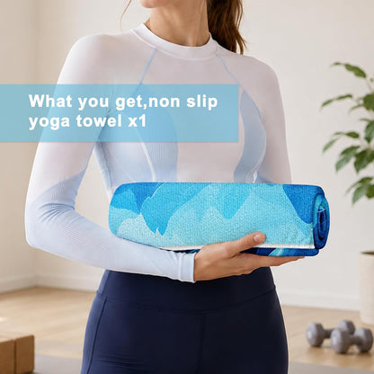 Yoga Mat Towel,Hot Yoga Towel High-Definition Pattern,Machine Washable with Ultra-Absorbent Yoga Towels for Hot Yoga Non Slip for Fitness,Exercise,Pilates