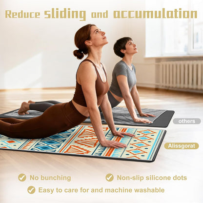 Yoga Towel,Absorbent Yoga Mat Towel for Hot Yoga Non Slip,Stylish Prints,Ideal for Workouts,Hot Yoga,Bikram,Pilates Equipment