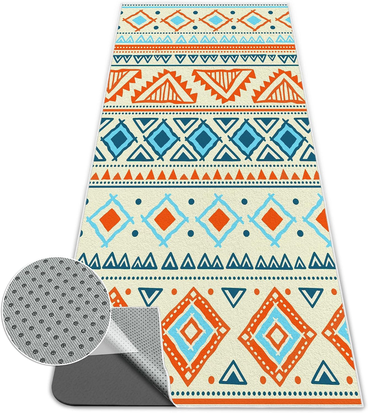 Yoga Towel,Absorbent Yoga Mat Towel for Hot Yoga Non Slip,Stylish Prints,Ideal for Workouts,Hot Yoga,Bikram,Pilates Equipment