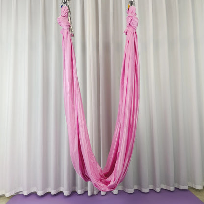 Elastic Stretch Fabric, 5M Yoga Hammock, Flying Swing, Aerial Yoga Hammock Multifunction Anti-Gravity Yoga Belts for Yoga Traini