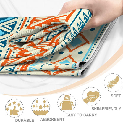 Yoga Towel,Absorbent Yoga Mat Towel for Hot Yoga Non Slip,Stylish Prints,Ideal for Workouts,Hot Yoga,Bikram,Pilates Equipment