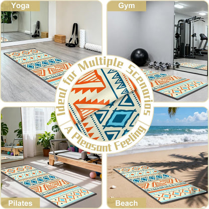 Yoga Towel,Absorbent Yoga Mat Towel for Hot Yoga Non Slip,Stylish Prints,Ideal for Workouts,Hot Yoga,Bikram,Pilates Equipment