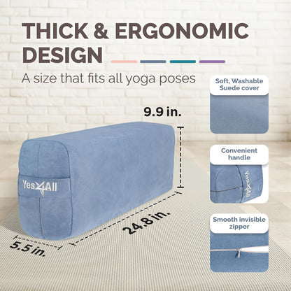 Yes4All Yoga Bolster Pillow for Restorative Yoga & Meditation